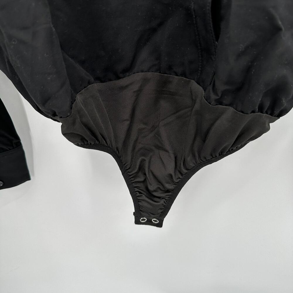 GOOD AMERICAN NWT Utility Surplice Bodysuit in Black // S - Picture 8 of 14